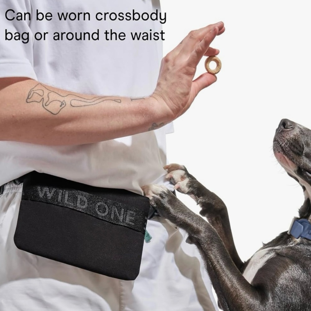 Wild One Treat Pouch - Recycled Knit - Black - Picture 13 of 15